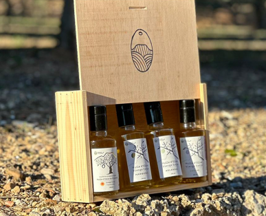 Coffret bois huile d'olive 1