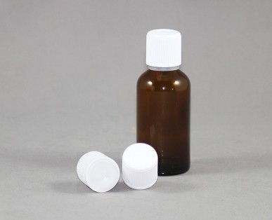 Flacon verre et capsule compte gouttes